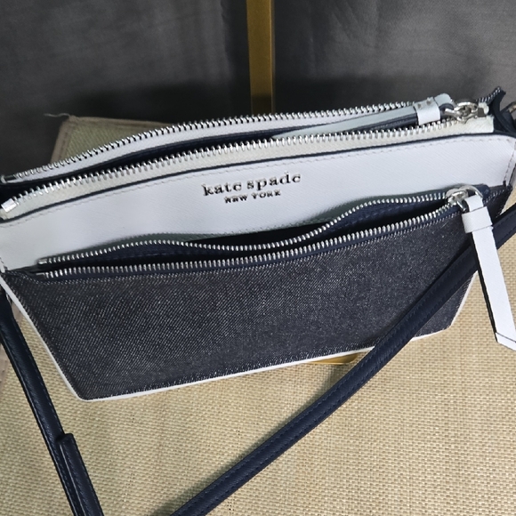 Kate Spade Denim Crossbody/clutch EUC - Picture 13 of 15
